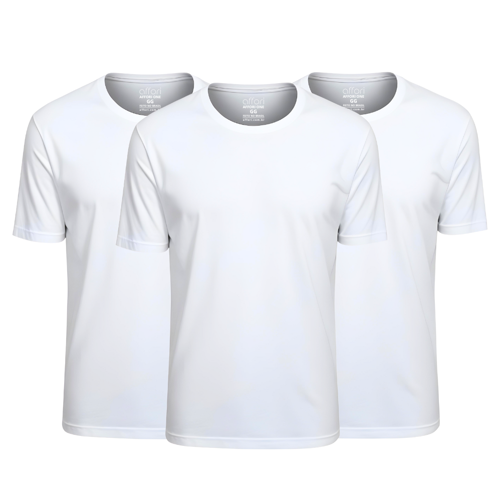 Kit 3 Camisetas Tecnológicas Affori One - Toque Gelado & Anti Odor