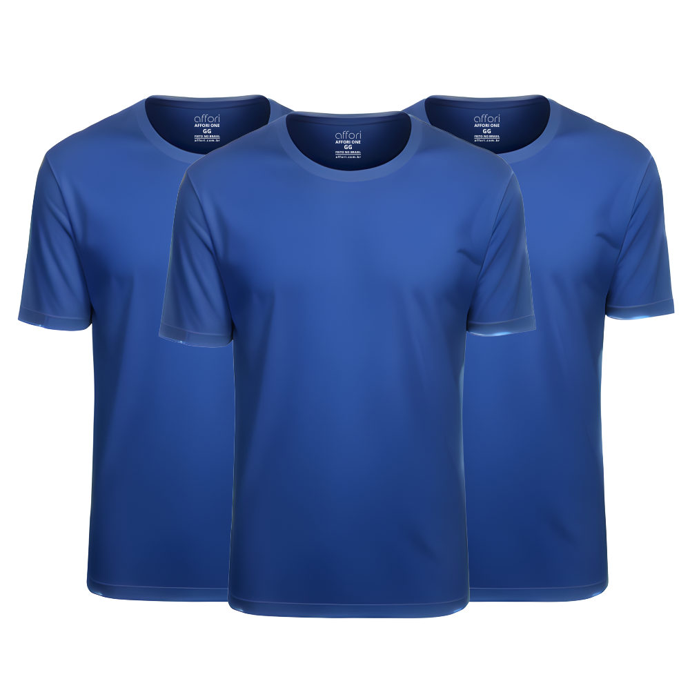 Kit 3 Camisetas Tecnológicas Affori One - Toque Gelado & Anti Odor