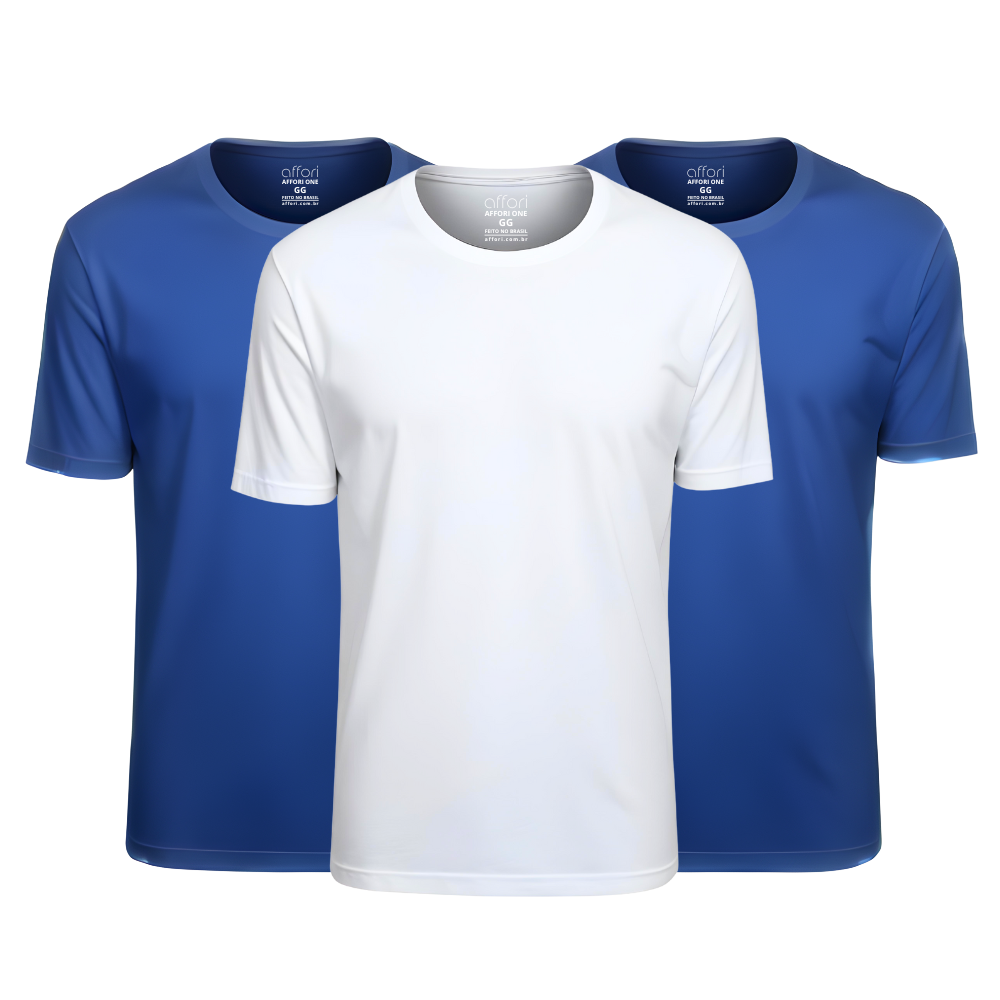 Kit 3 Camisetas Tecnológicas Affori One - Toque Gelado & Anti Odor