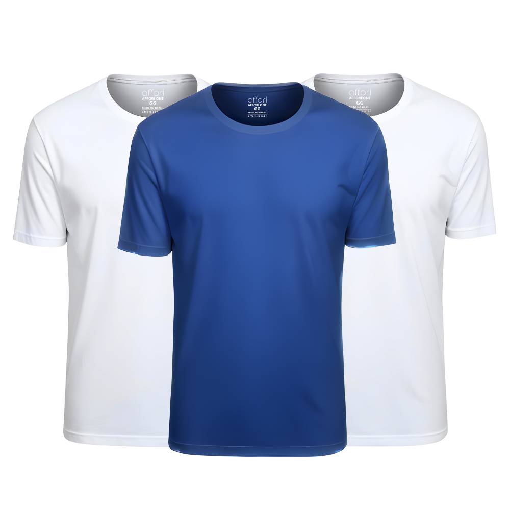 Kit 3 Camisetas Tecnológicas Affori One - Toque Gelado & Anti Odor
