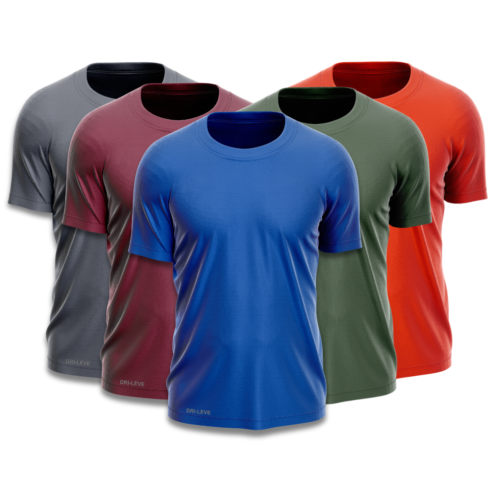 Kit 5 Camisetas Tecnológicas FitneSmart - Anti-Suor
