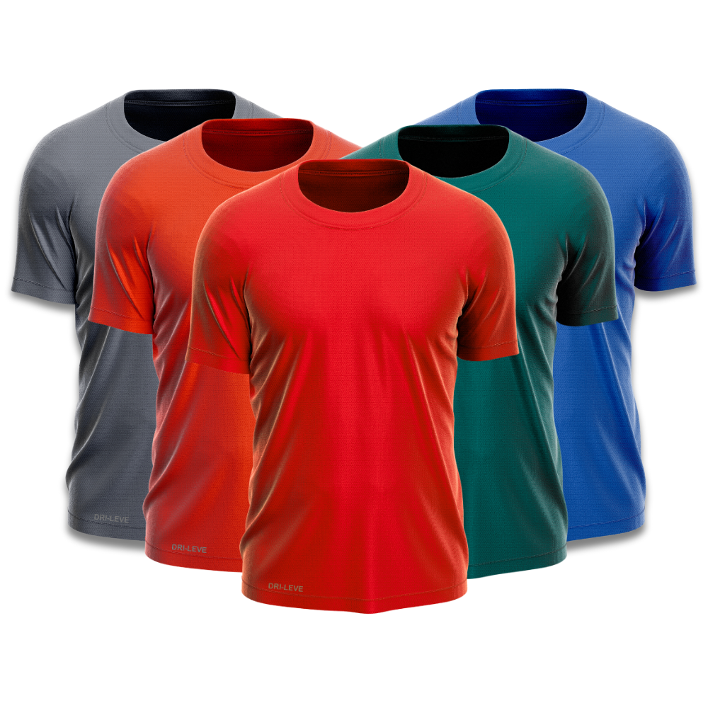 Kit 5 Camisetas Tecnológicas FitneSmart - Anti-Suor