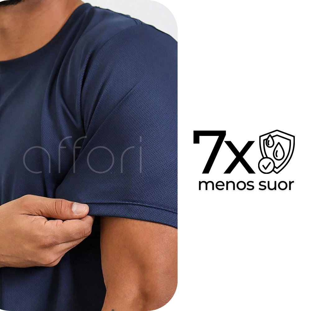 Kit 5 Camisetas Tecnológicas FitneSmart - Anti-Suor