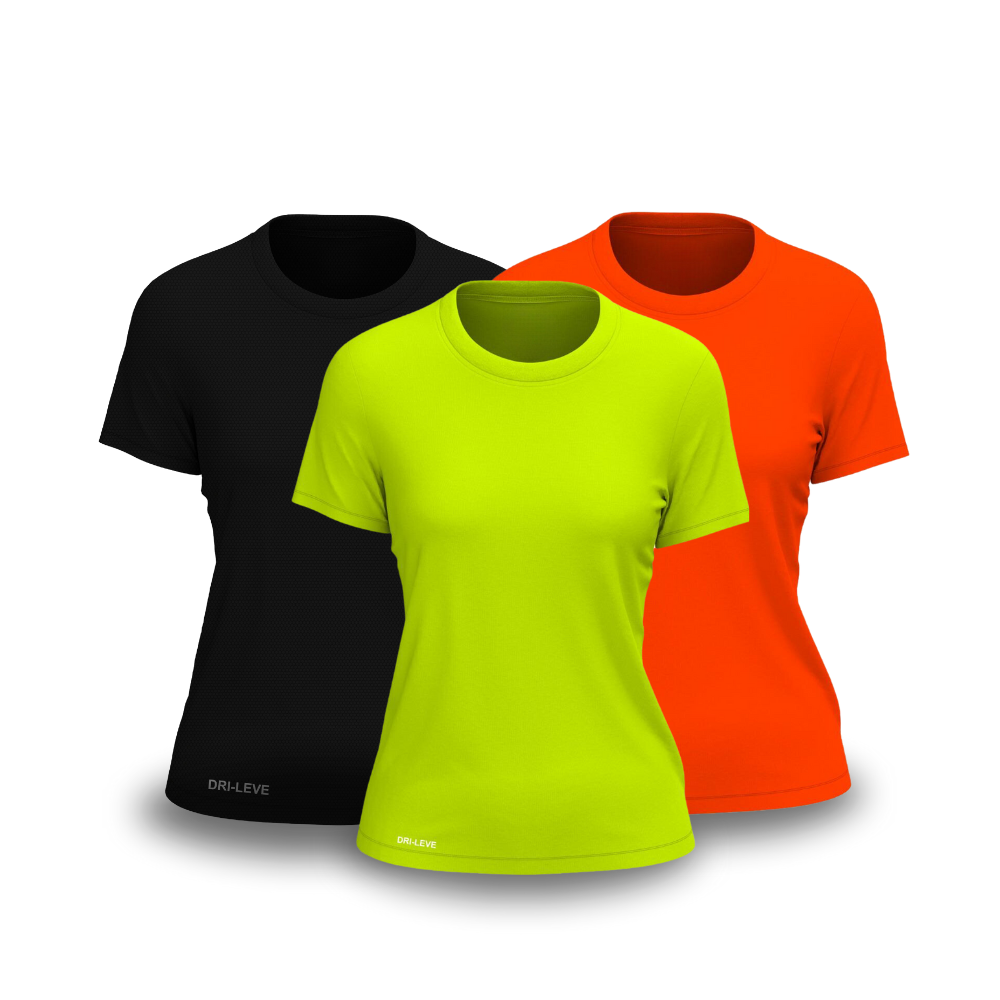Kit 3 Camisetas Tecnológicas Femininas FitneSmart - Anti Suor