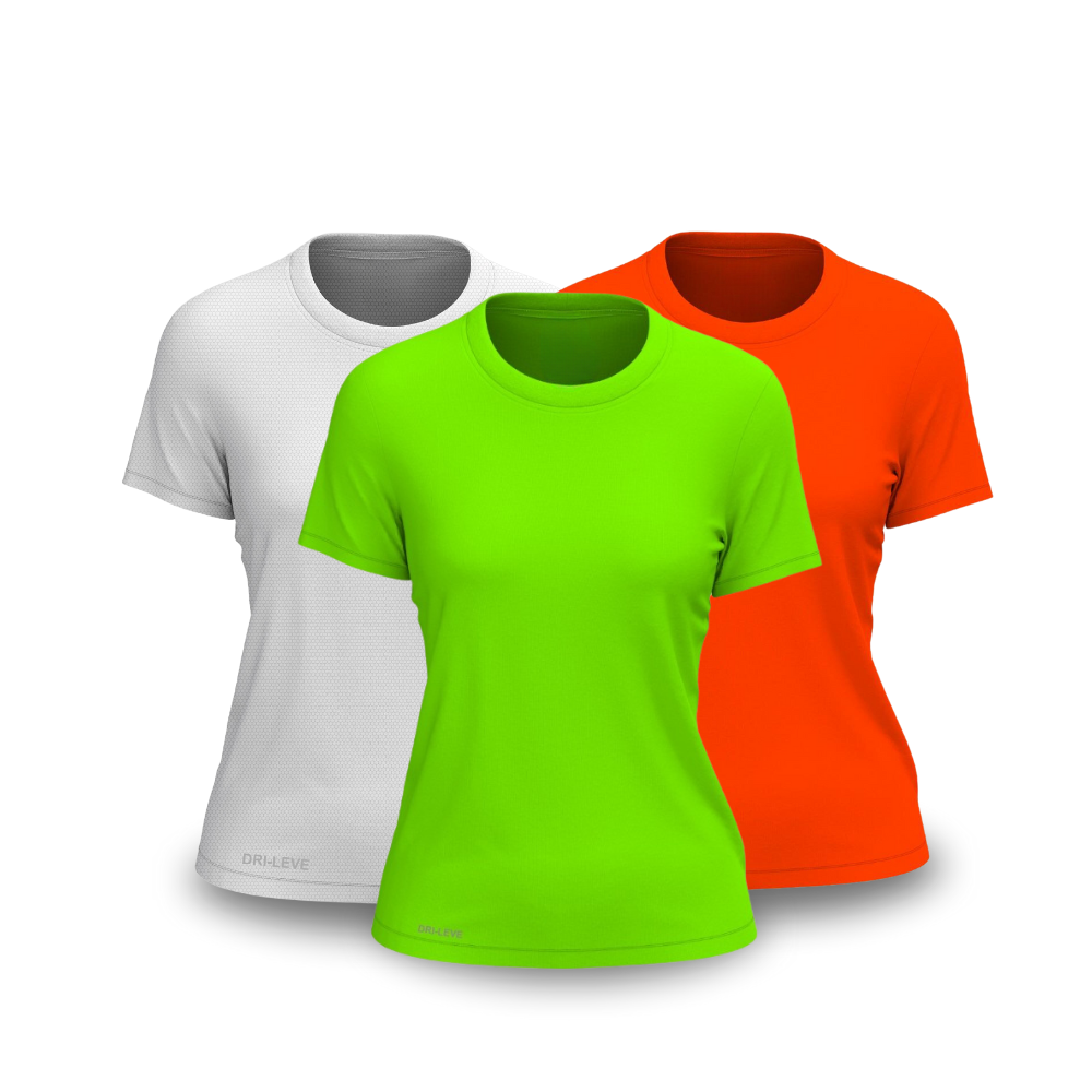 Kit 3 Camisetas Tecnológicas Femininas FitneSmart - Anti Suor