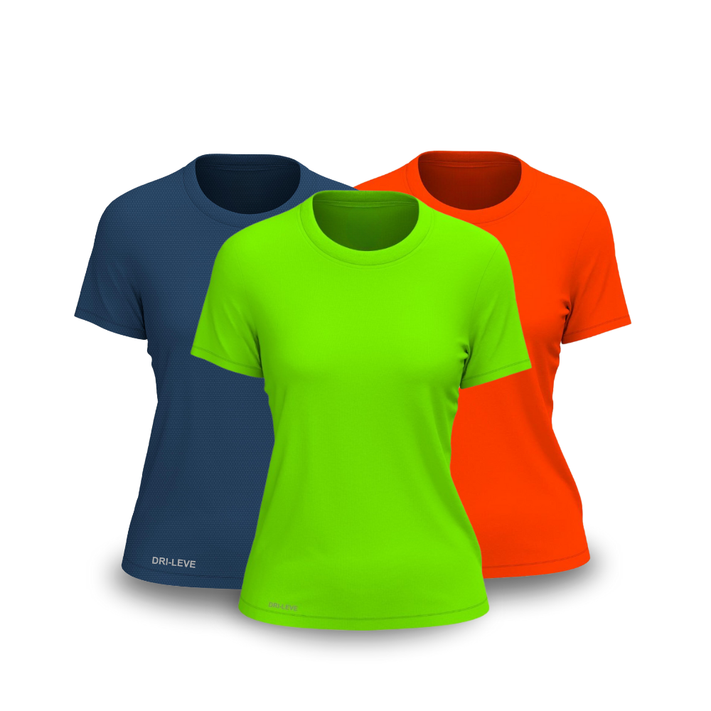 Kit 3 Camisetas Tecnológicas Femininas FitneSmart - Anti Suor