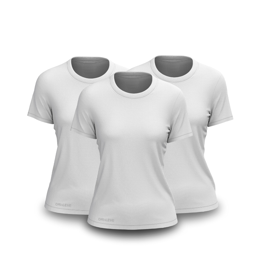 Kit 3 Camisetas Tecnológicas Femininas FitneSmart - Anti Suor