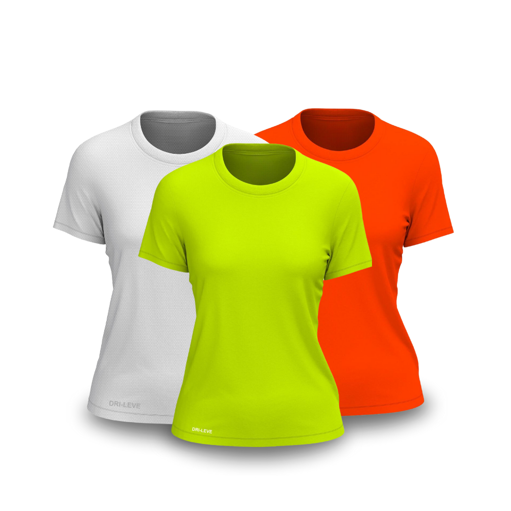 Kit 3 Camisetas Tecnológicas Femininas FitneSmart - Anti Suor