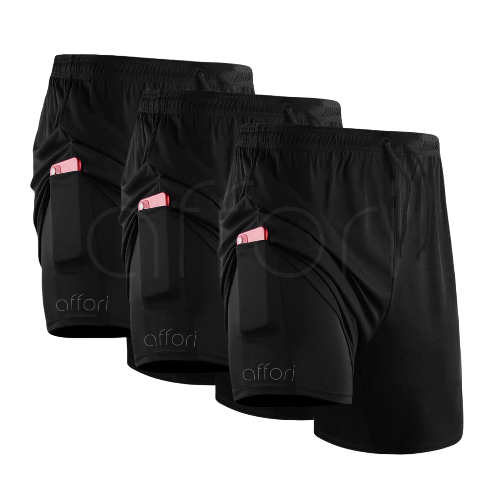 Kit 3 Shorts Compressão 2 em 1 - Promoção Outono Smart