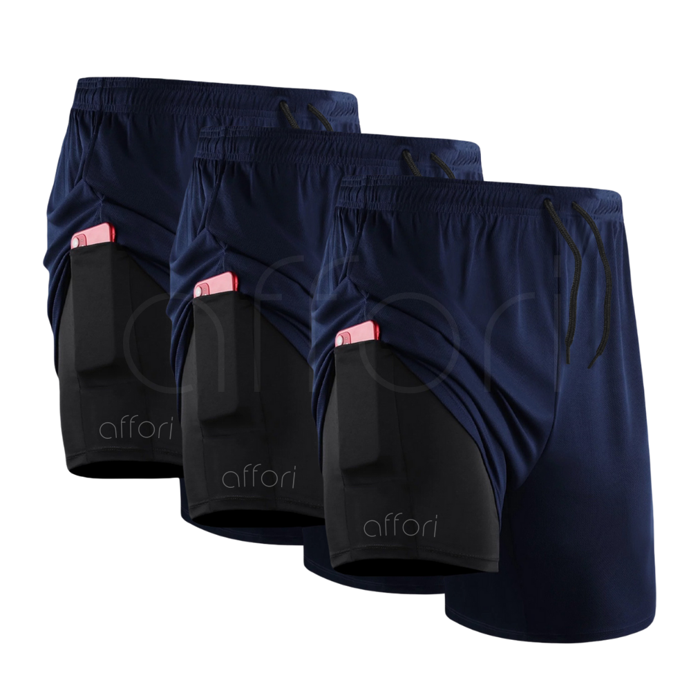 Kit 3 Shorts Compressão 2 em 1 - Promoção Outono Smart