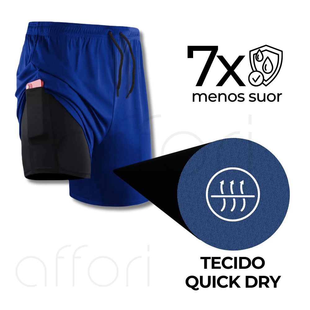 Kit 3 Shorts Compressão 2 em 1 - Promoção Outono Smart