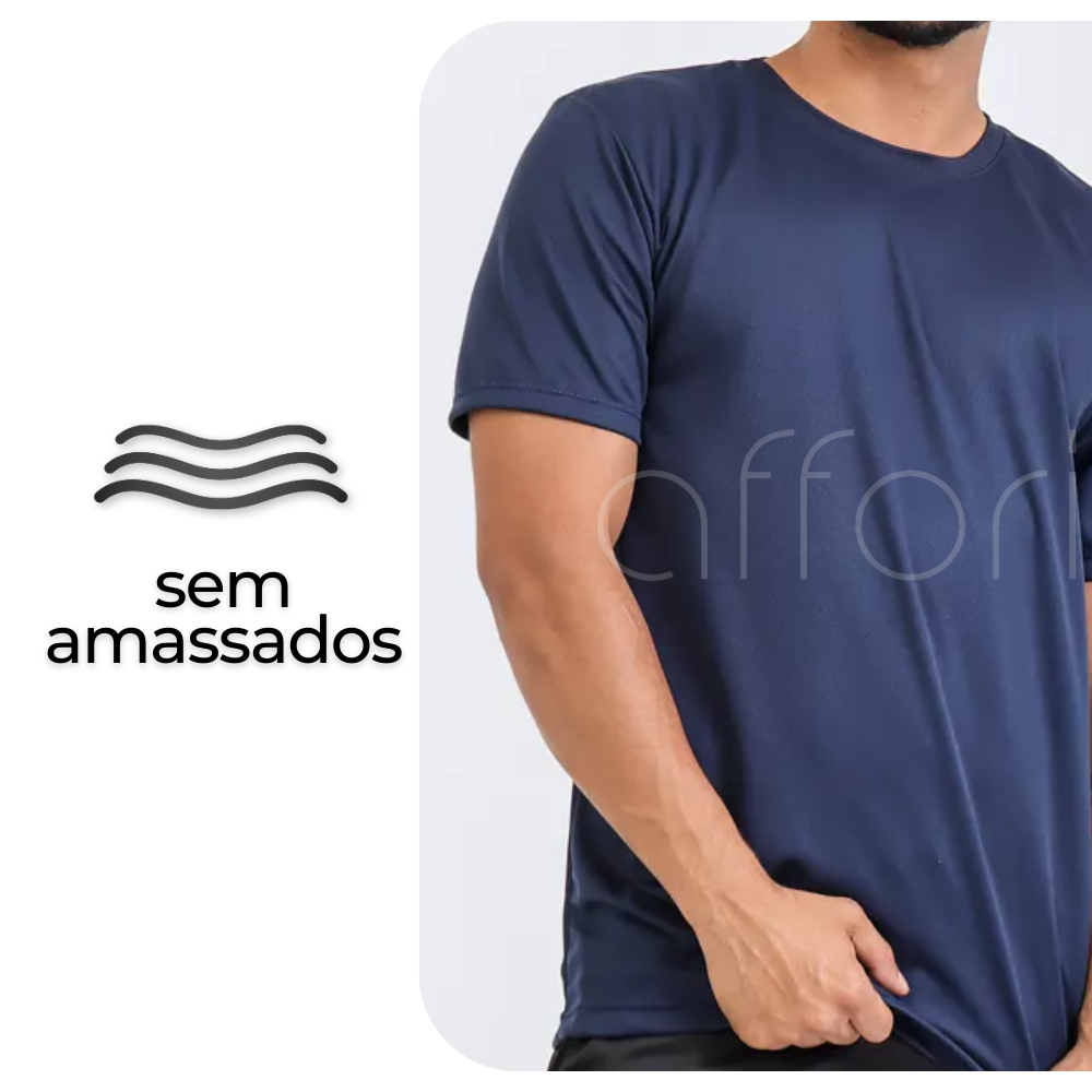 Kit 7 Camisetas Tecnológicas Fitnesmart Affori - Anti Suor