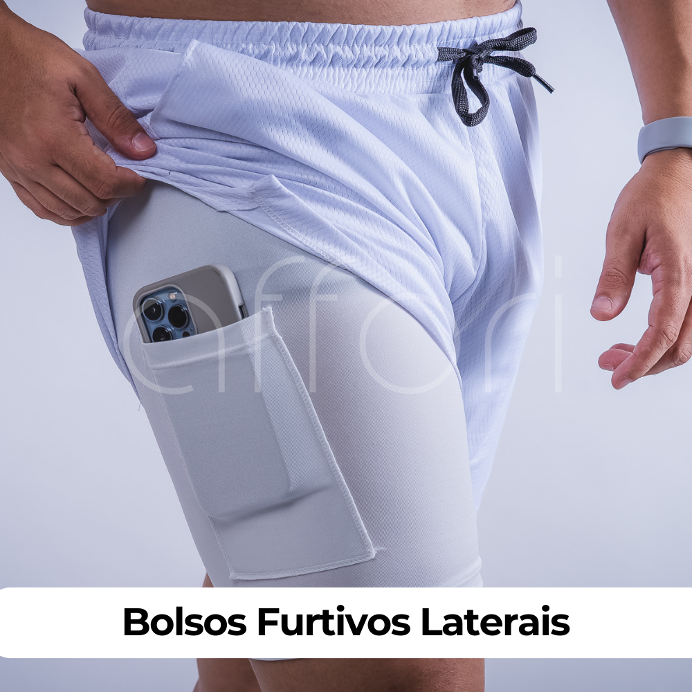 Kit 3 Shorts Compressão 2 em 1 - Affori Tight