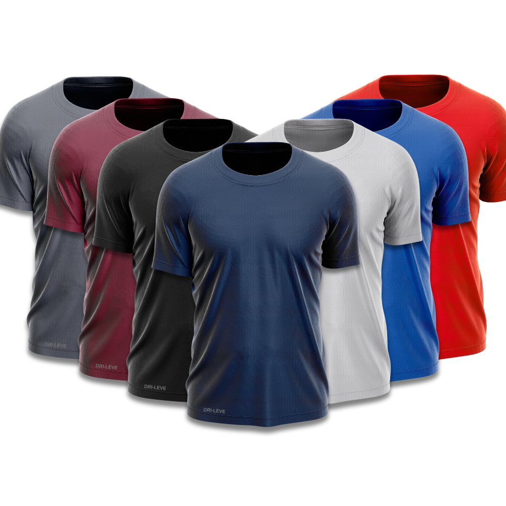 Kit 7 Camisetas Tecnológicas Fitnesmart Affori - Anti Suor