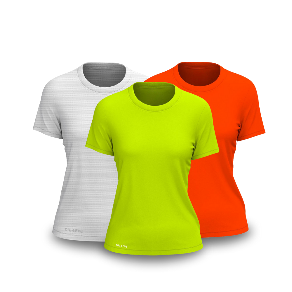 Kit 3 Camisetas Tecnológicas Femininas FitneSmart - Anti Suor